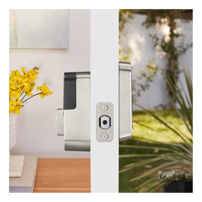 Yale Pro 2 Keyed Pushbutton Keypad Lock with Wi-Fi, Satin Nickel